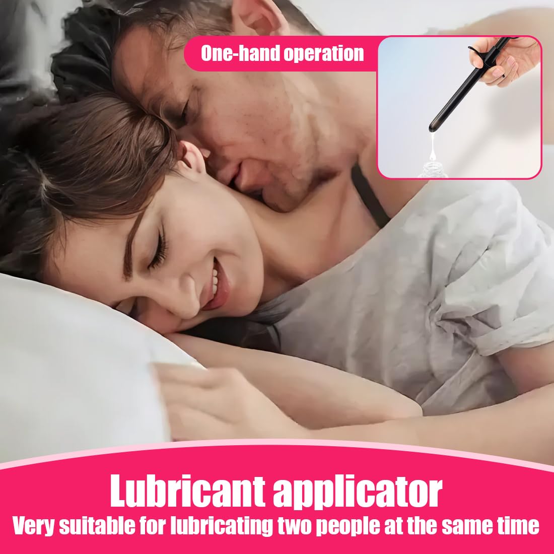 NHQZ Siringa Lubrificante Riutilizzabile,Applicatore Lubrificante,Lubrificante Portatile Applicatore,Vaginale Siringa Aiuti Strumenti,Con Anello Di Trazione E Presa Per Le Dita,Nero, 1 pezzo