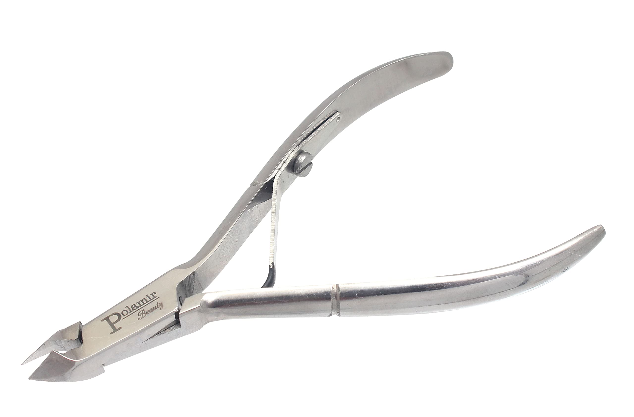 Polamir's Stainless Steel Professional Cuticle Trimmer – Manicure Pedicure Beauty Tool - Premium Super Sharp Durable Blade - Toe Nail Cutter for Dead Skin, Ingrown Nails with Safety Lock