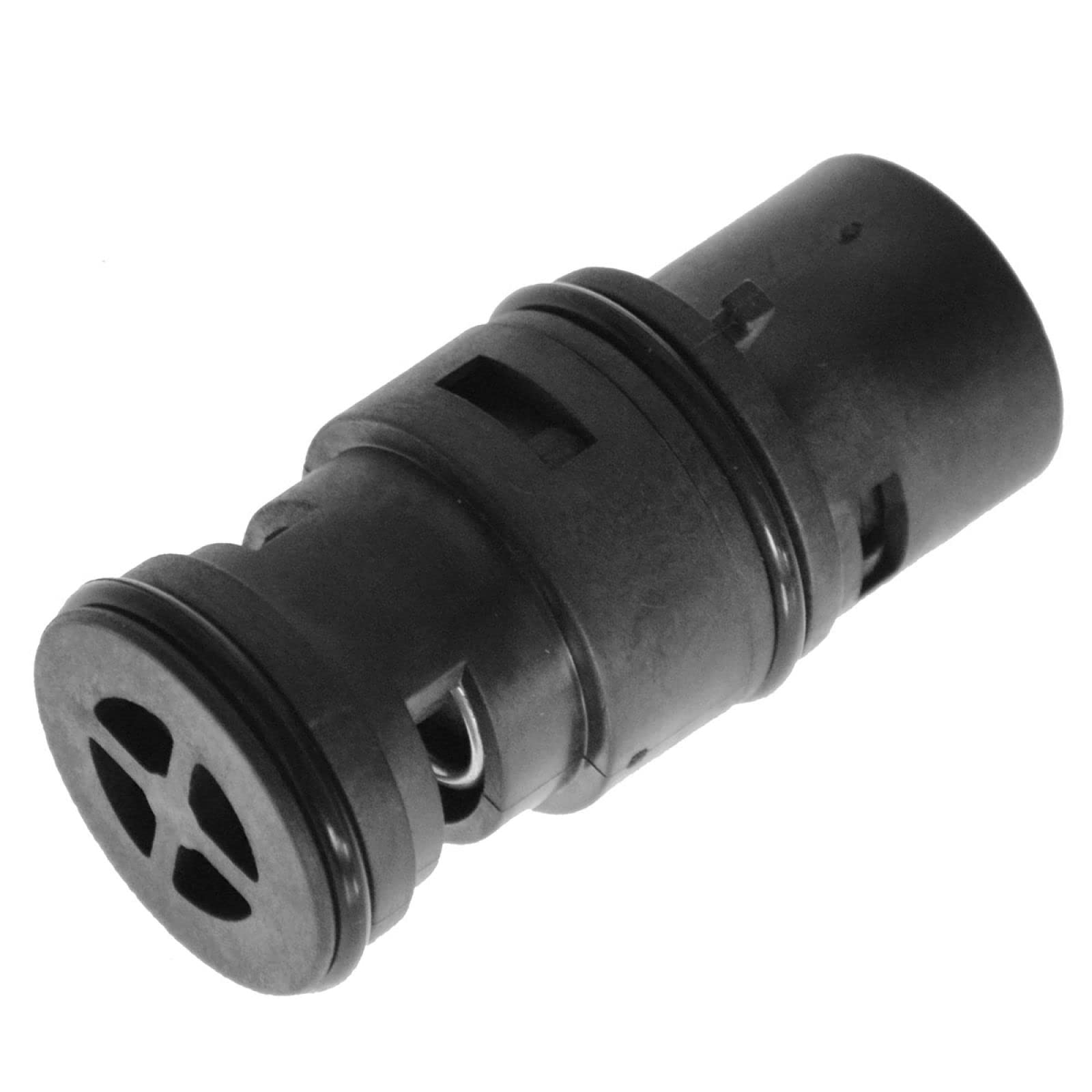 TRQ Oil Cooler Thermostat Assembly Compatible with BMW 3 Series E46 w/Automatic Transmission