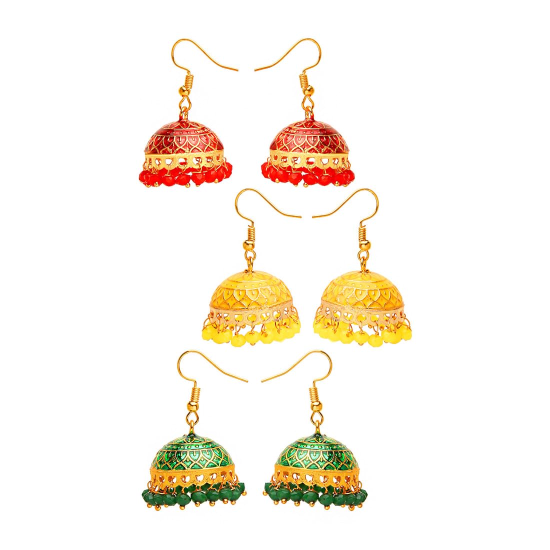 See full amazon price history chart for Yellow Chimes Meenakari Jhumka Earrings with Ethnic Design Gold Plated Traditional Beads Combo of 3 pair Jhumki Earrings for Women and Girls Yellow Chimes Meenakari Jhumka Earrings with Ethnic Design Gold Plated Traditional Beads Combo of 3 pair Jhumki Earrings for Women and Girls (B0CKH6X2S7) Amazon Price History, Amazon Price Tracker