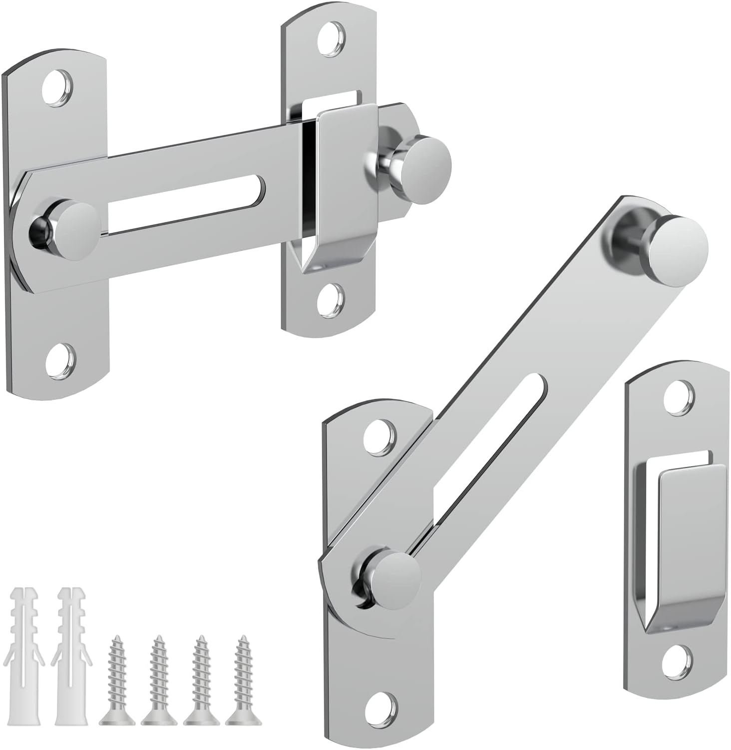 SMARTSTANDARD Barn Door Lock, 180 Degree Barn Door Latch
