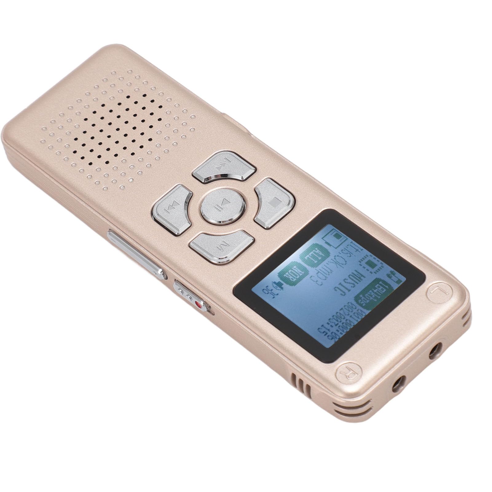 Grabadora de Voz Digital, Reducción de Ruido Inteligente, Micrófono Dual, Voz a Texto, Dispositivo de Grabación Activado por Voz, Grabadora MP3 (32G)