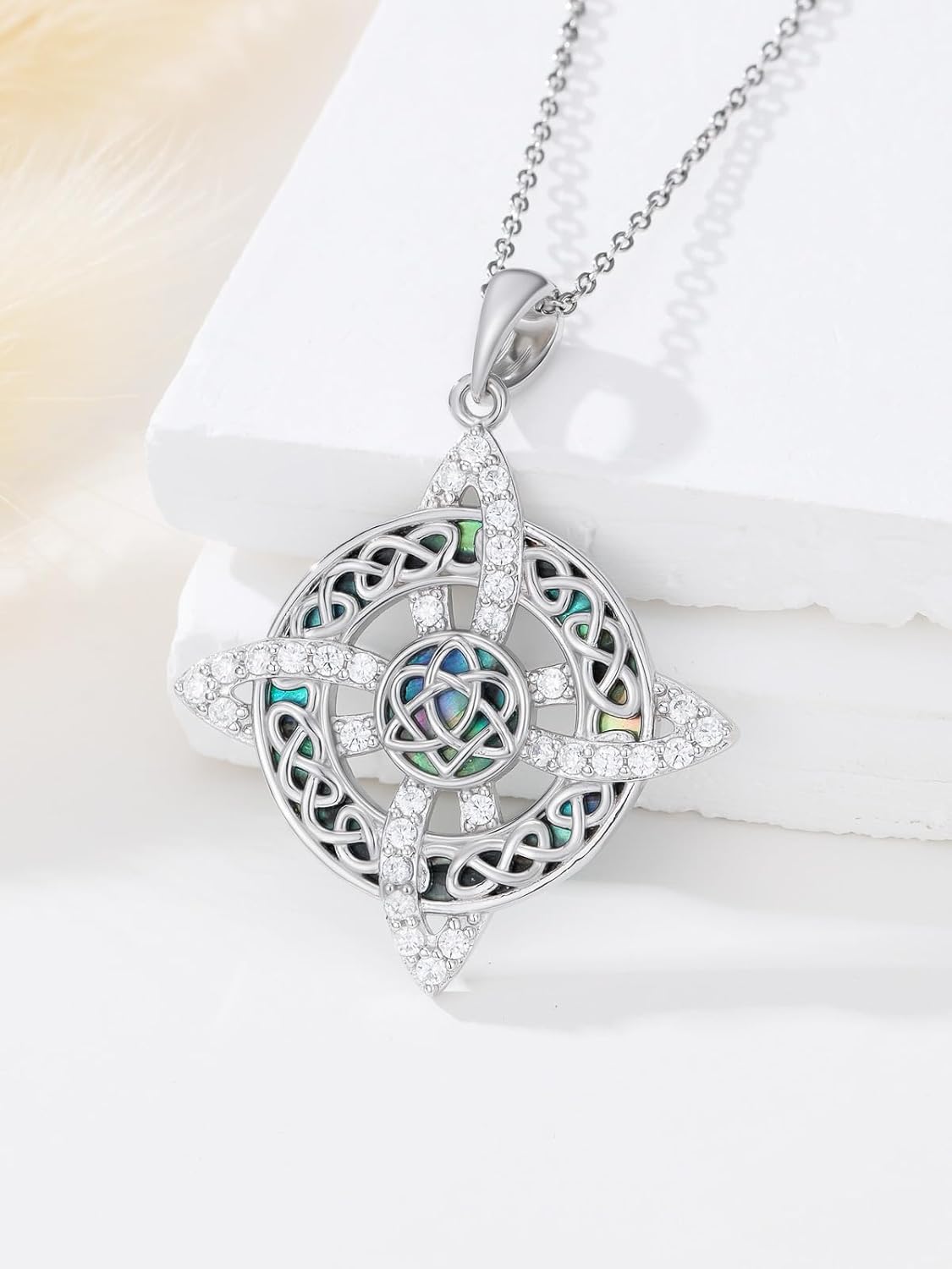 Dorunmo 925 Sterling Silver Protection Amulet Necklace for Women Men, Wiccan Pagan Spiritual Jewelry - Image 2