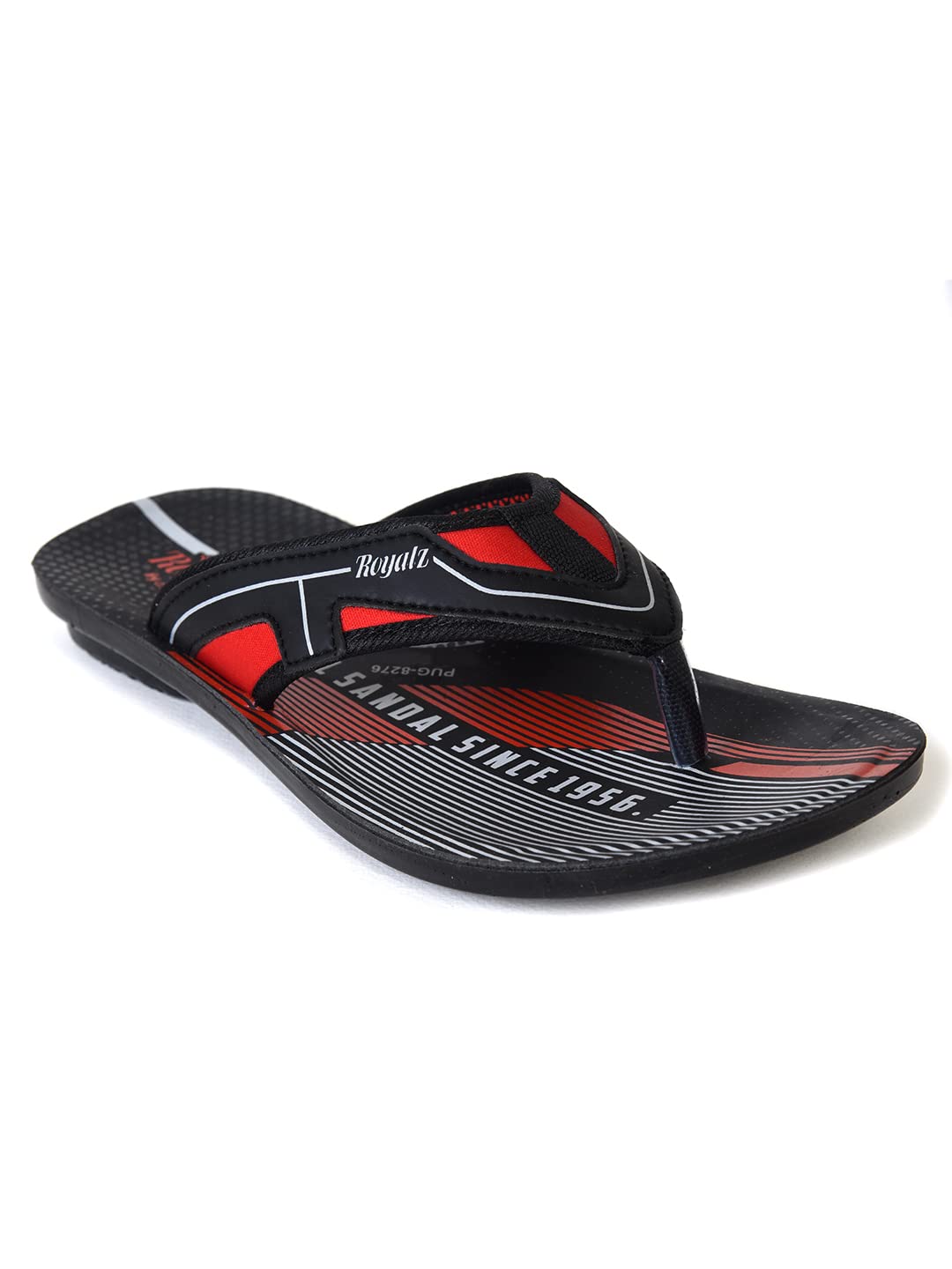 AJANTA Mens Black & Red Flat Sandal PU1062 (B0CV13ZQYC) Amazon Price History, Amazon Price Tracker