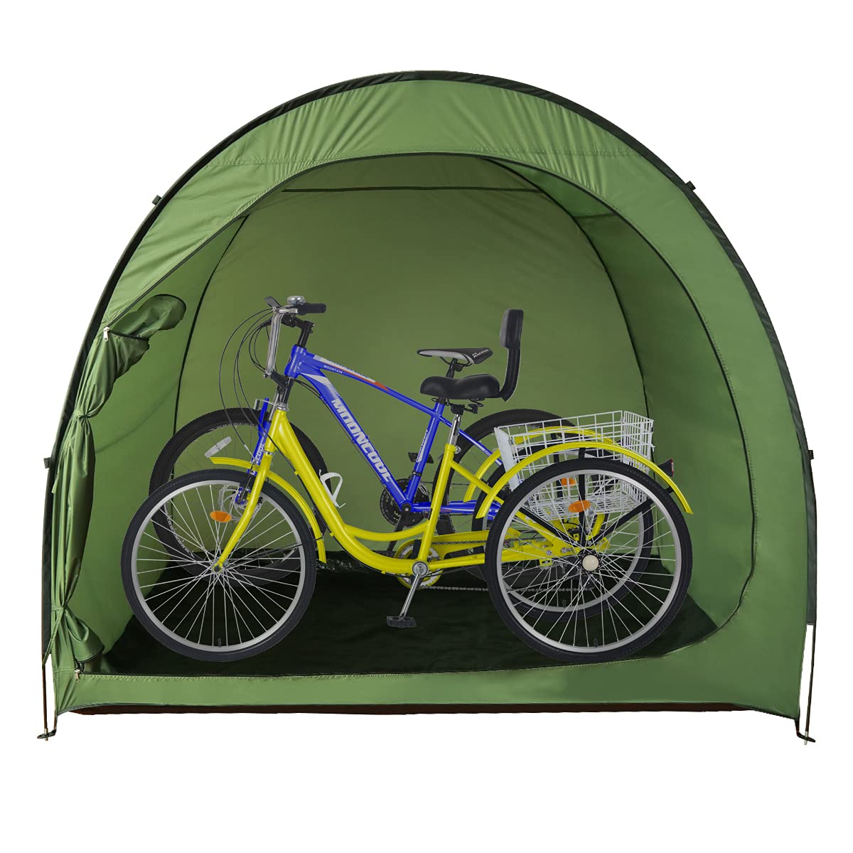 Buy H&ZT Large Bike Storage Shed Tent, 6.6Ft x 5.3Ft Outdoor Waterproof Bike Tent for 2 Bikes