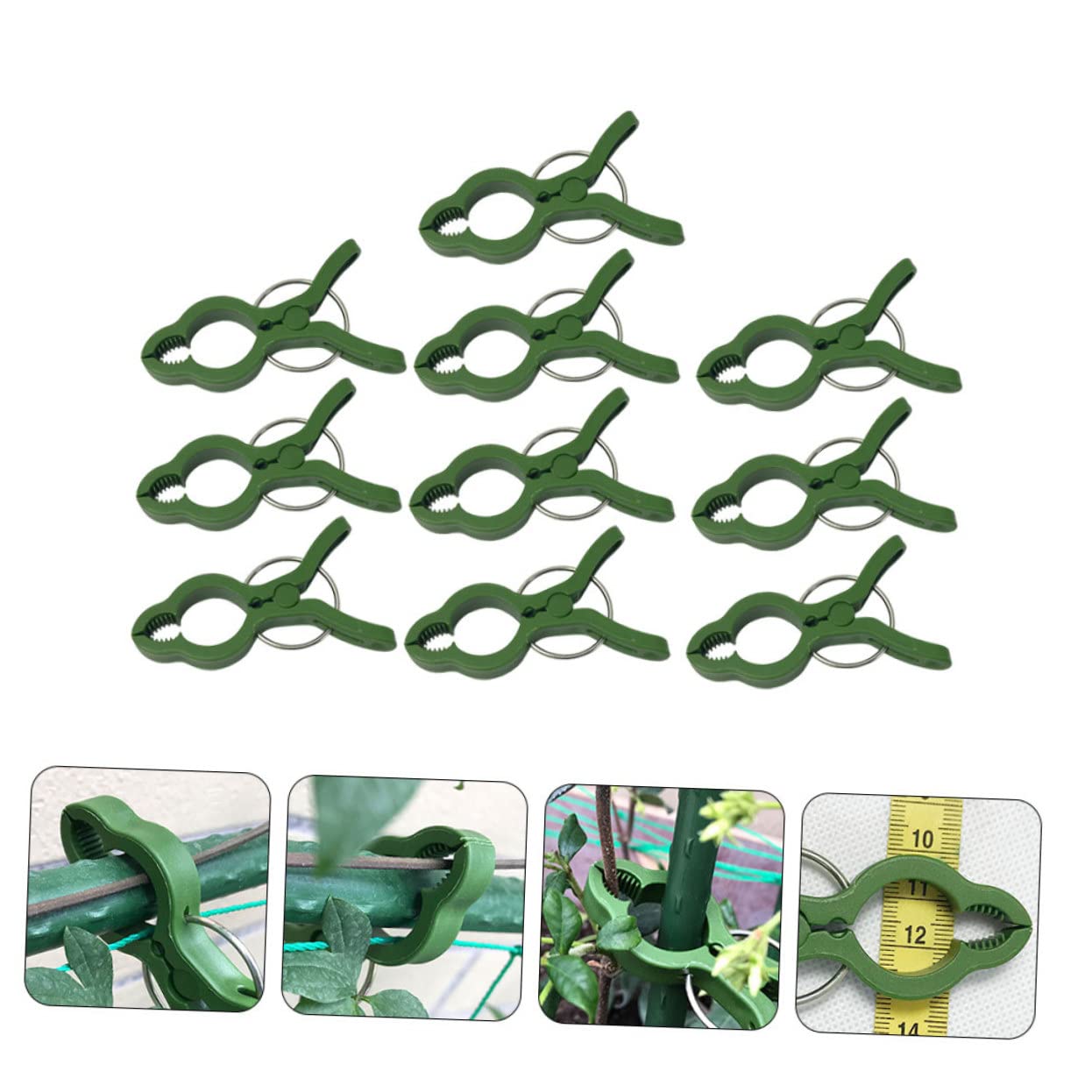ibasenice 5 Set Clip per Orchidee Clip per Piante Rampicanti Clip per Piante Clip per Steli di Orchidee da Esterno Clip di Supporto per Orchidee Piante Clip per Fiori Fissi per 10 Pezzi*5