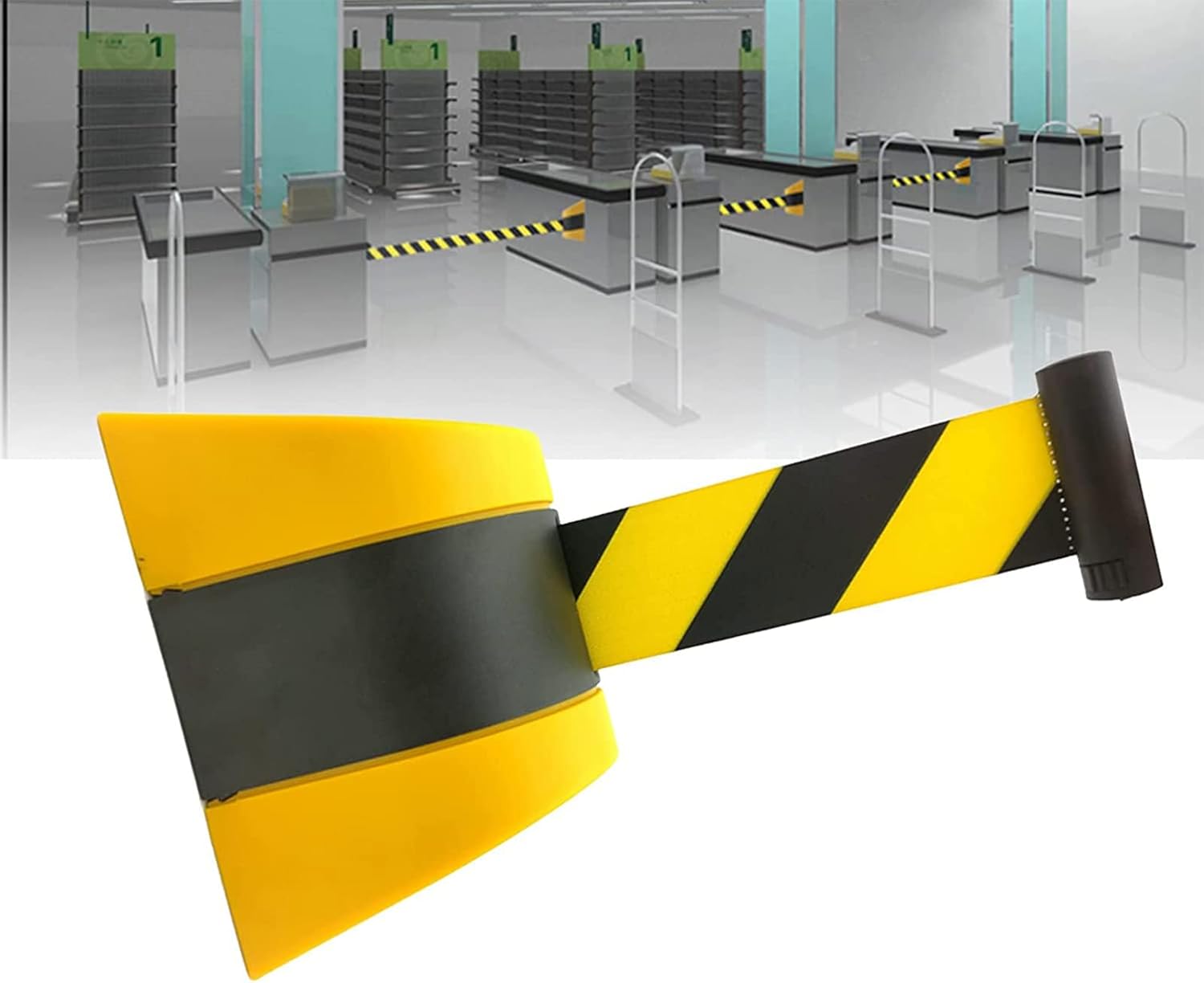 5M Wall Mount Retractable Belt Barrier,