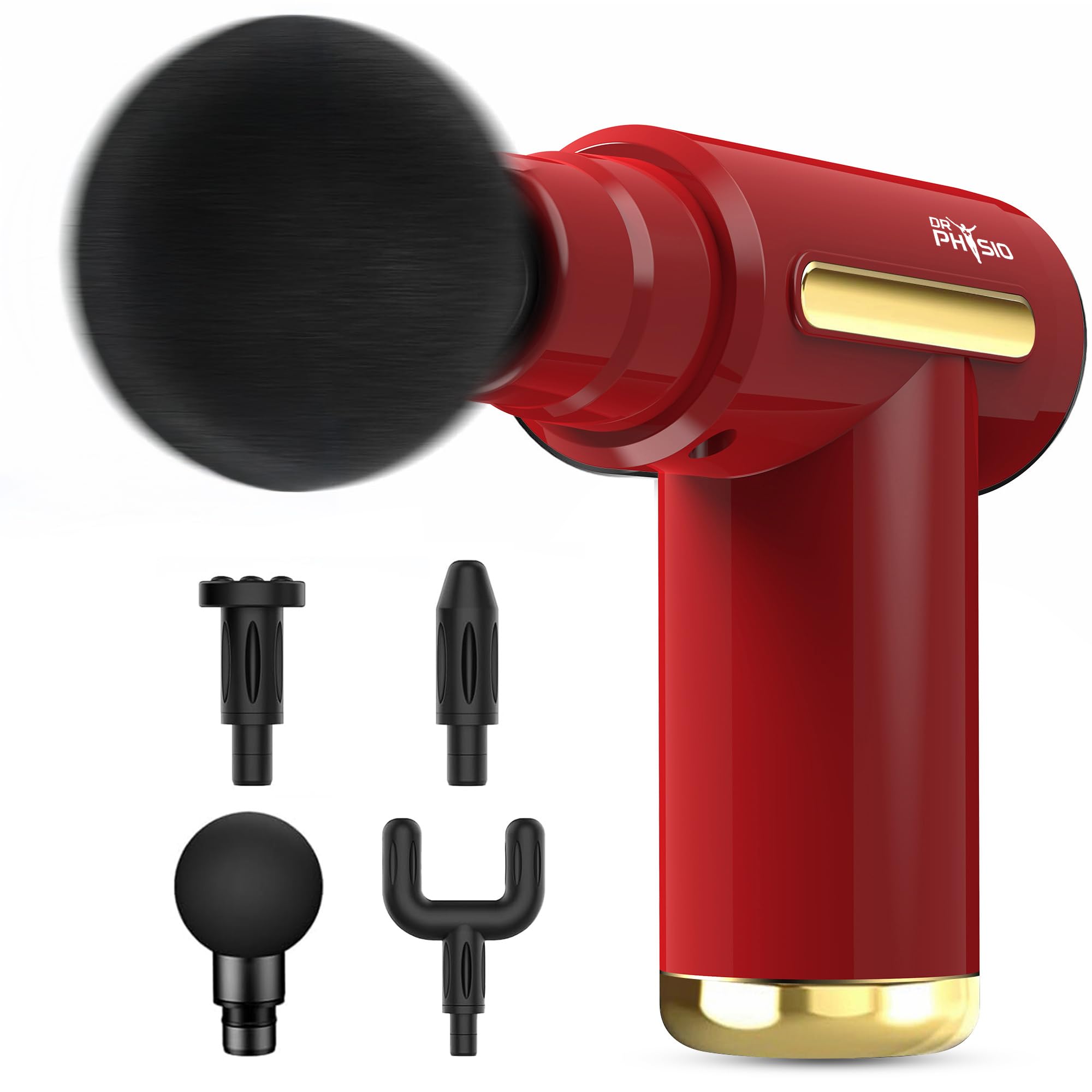 Dr Physio USA Supervolt Nighthawk 1041 Rechargeable Handheld Percussion Gun Massager Machine for Deep Tissue Muscle Massage Body Relaxation Pain Relief Muscle Relaxation of Neck,Shoulder,Back,Foot,Red-image-38