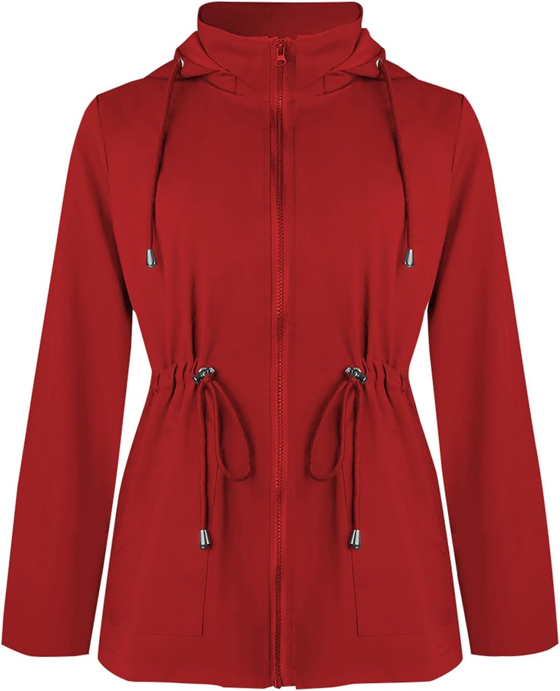 Womens Waterproof Raincoat Lightweight Windbreaker Rain Jacket