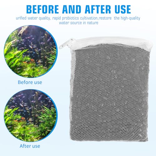 Image of CIATBYYJ 10Pcs Filter Media Bags for Aquarium, Resuable Filter Media Bag, Durable Mesh Aquarium Fish Bags, Mesh Filters Bag with Zipper for Activated Carbon, etc (6 inch x 4 inch)