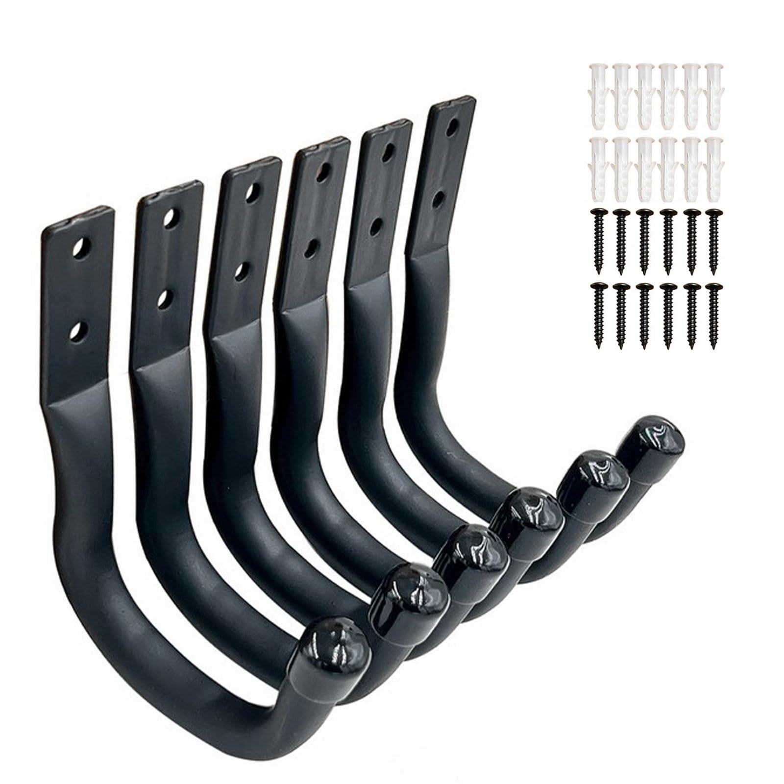 6 Ganci A J Per Garage - Portautensili Da Parete Fino A 25kg Ciascuno - Foto 10