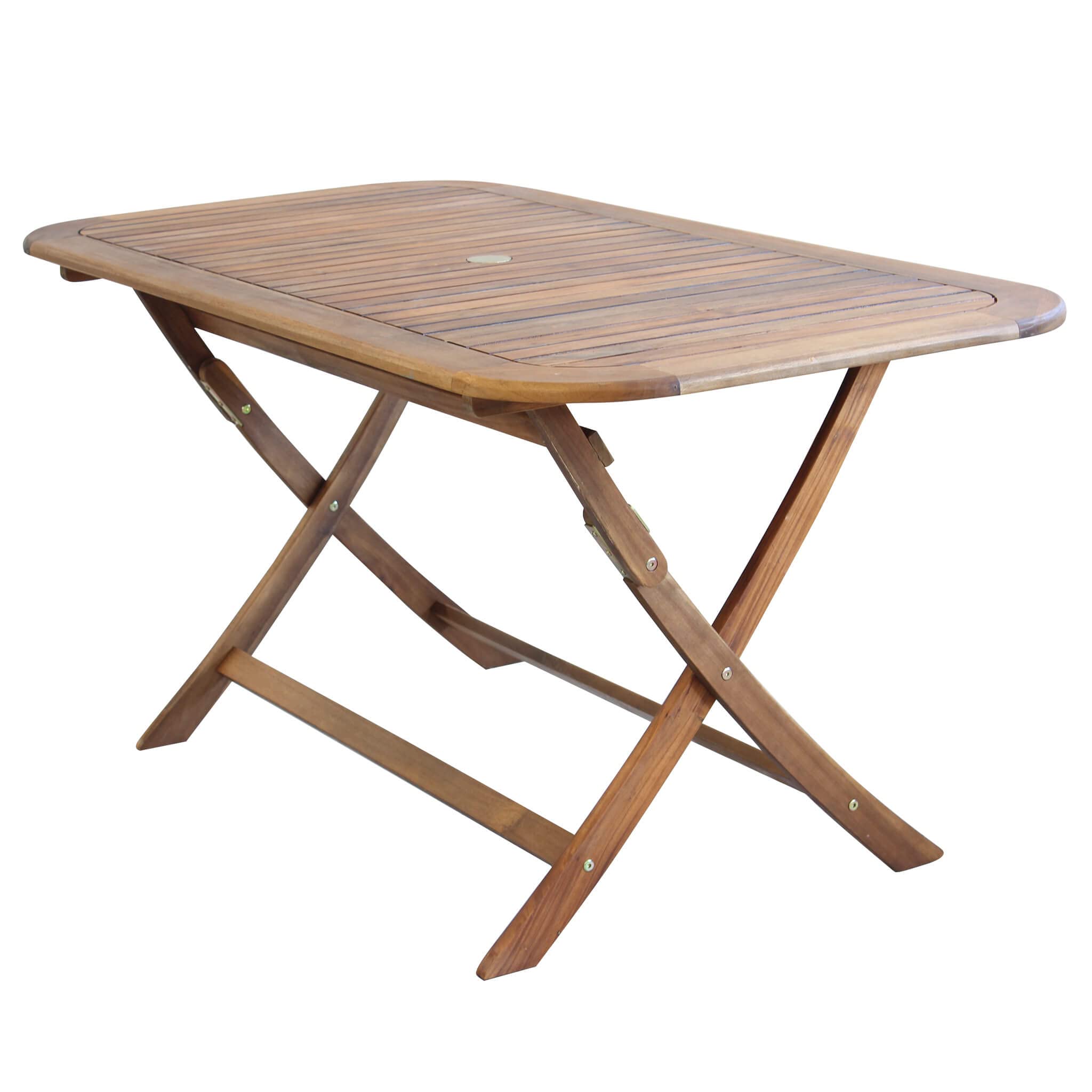 Table d'extérieur ovale pliante Gardeness en bois d'acacia pour jardin