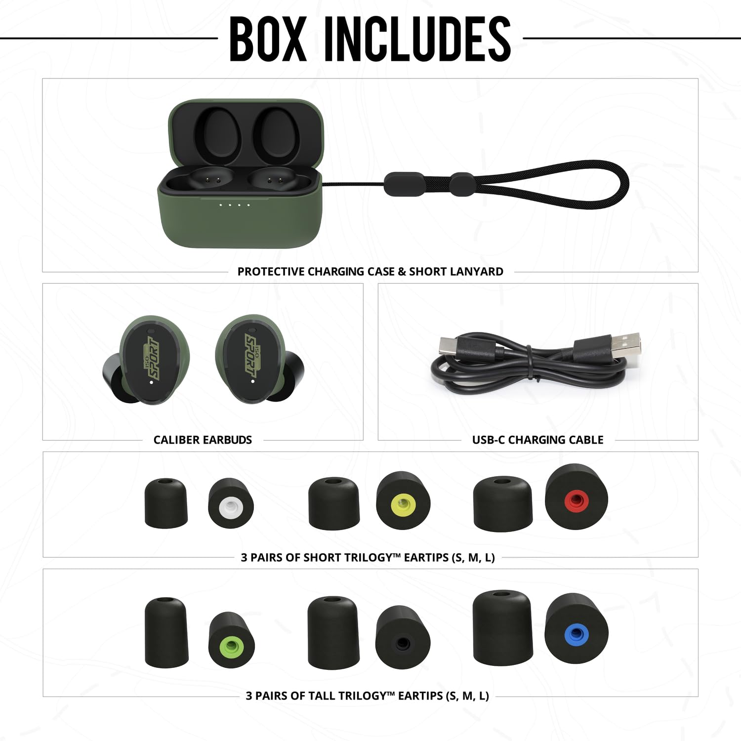 ISOtunes Sport CALIBER EN352 - Auricolari da ripresa: protezione acustica Bluetooth, impermeabile e antipolvere, batteria 13 ore, SNR 32 dB