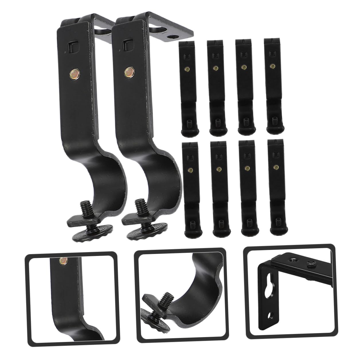 OUNONA 10pièces Supports de Tringle à Rideaux Muraux Robustes et Durables pour Fixation Facile de Tringles à Rideaux et Stores