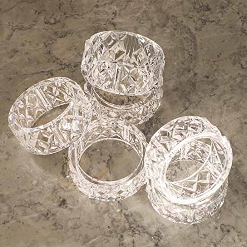Clear Acrylic Napkin Rings | 12 Napkin Rings