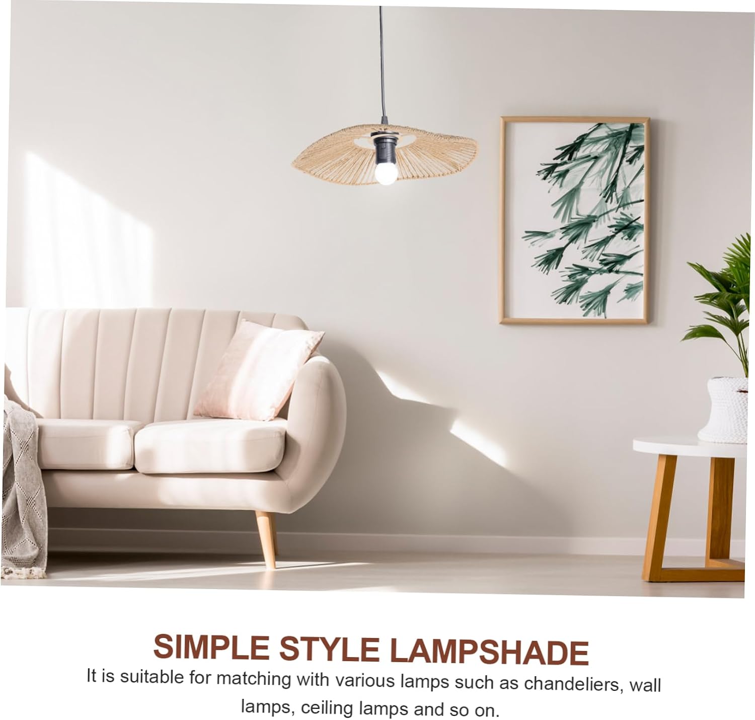 Retro Style Woven Lamp Shade Cover for Base Minimalist Indoor Light Fixture Versatile Design for Chandeliers Ceiling and Wall Lamps Decor