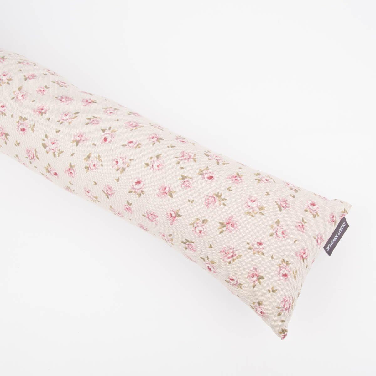 SCHÖNER LEBEN. Zugluftstopper Classic Little Rose Rosenblüten Natur rosa div. Größen, Auswahl:80cm Länge