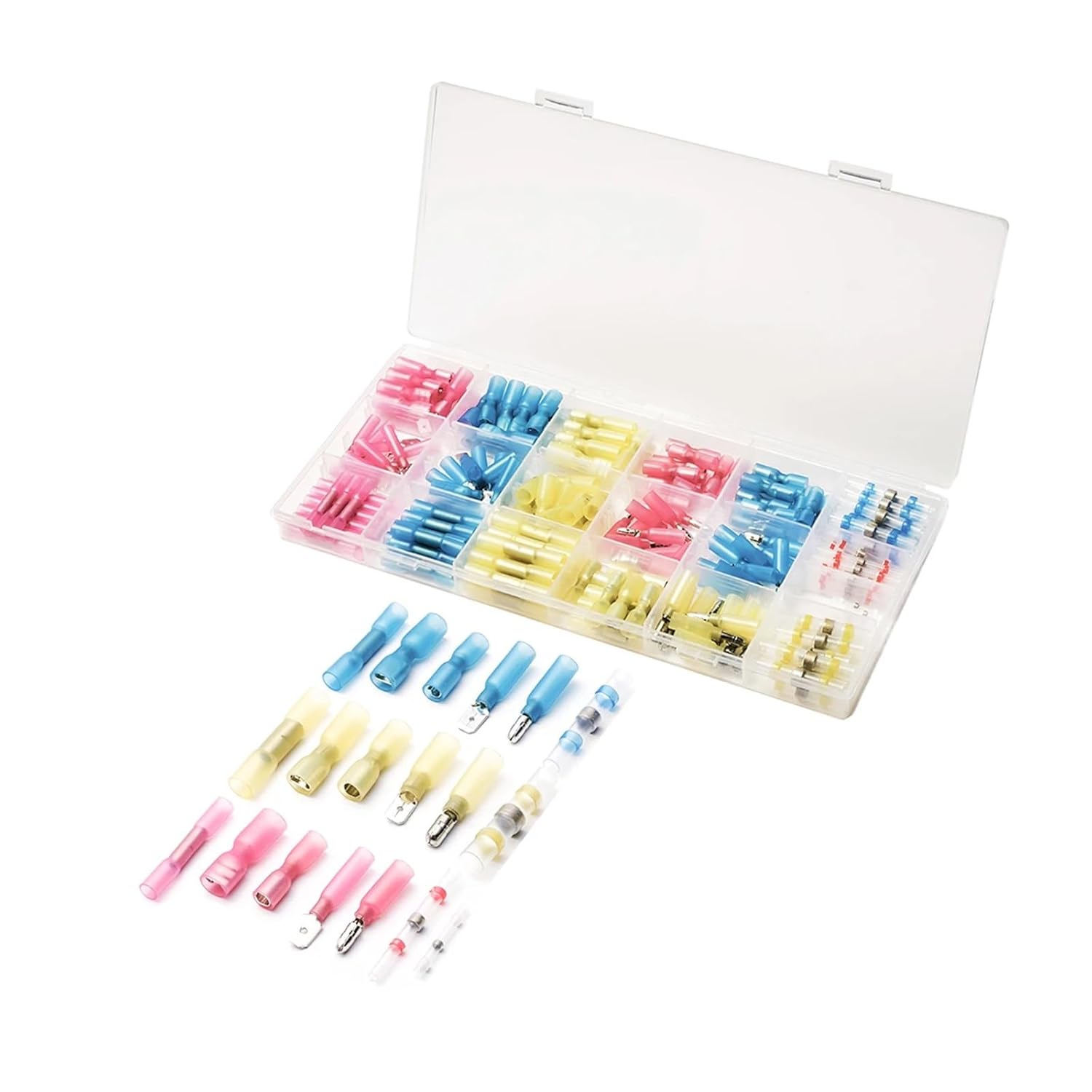 200PCS Assorted Heat Shrink Connectors Butt Spade Crimp Terminals Solder Sleeving VUQLDHAYZ