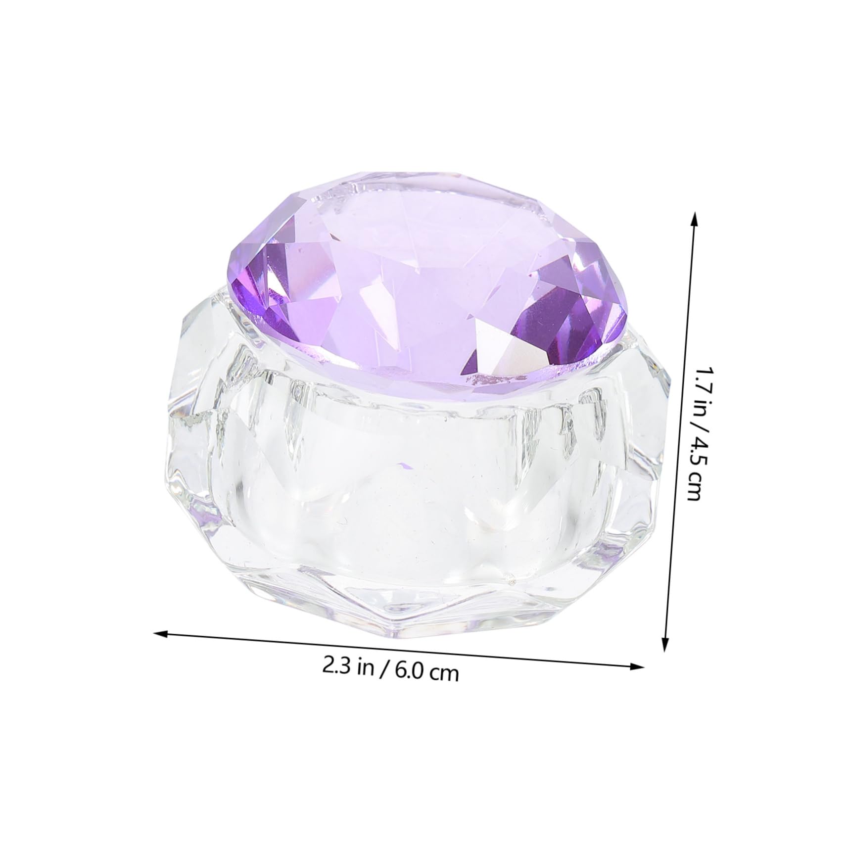 BESPORTBLE Crystal Nail Art Cup Manicure Liquid Bowl Unique Cup for Nail Polish Powder