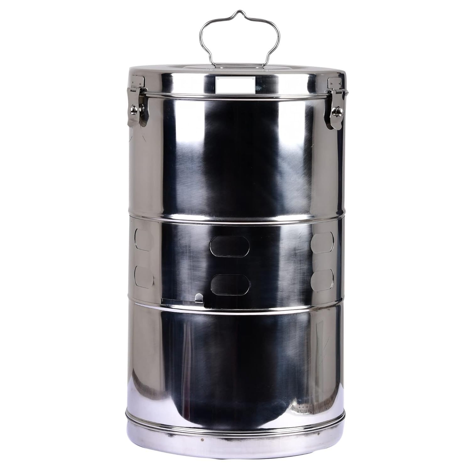 Saini_MEDICOS - Tambor vertical para autoclave de 11 x 18 pulgadas, acero inoxidable resistente con pulido de espejo de cristal