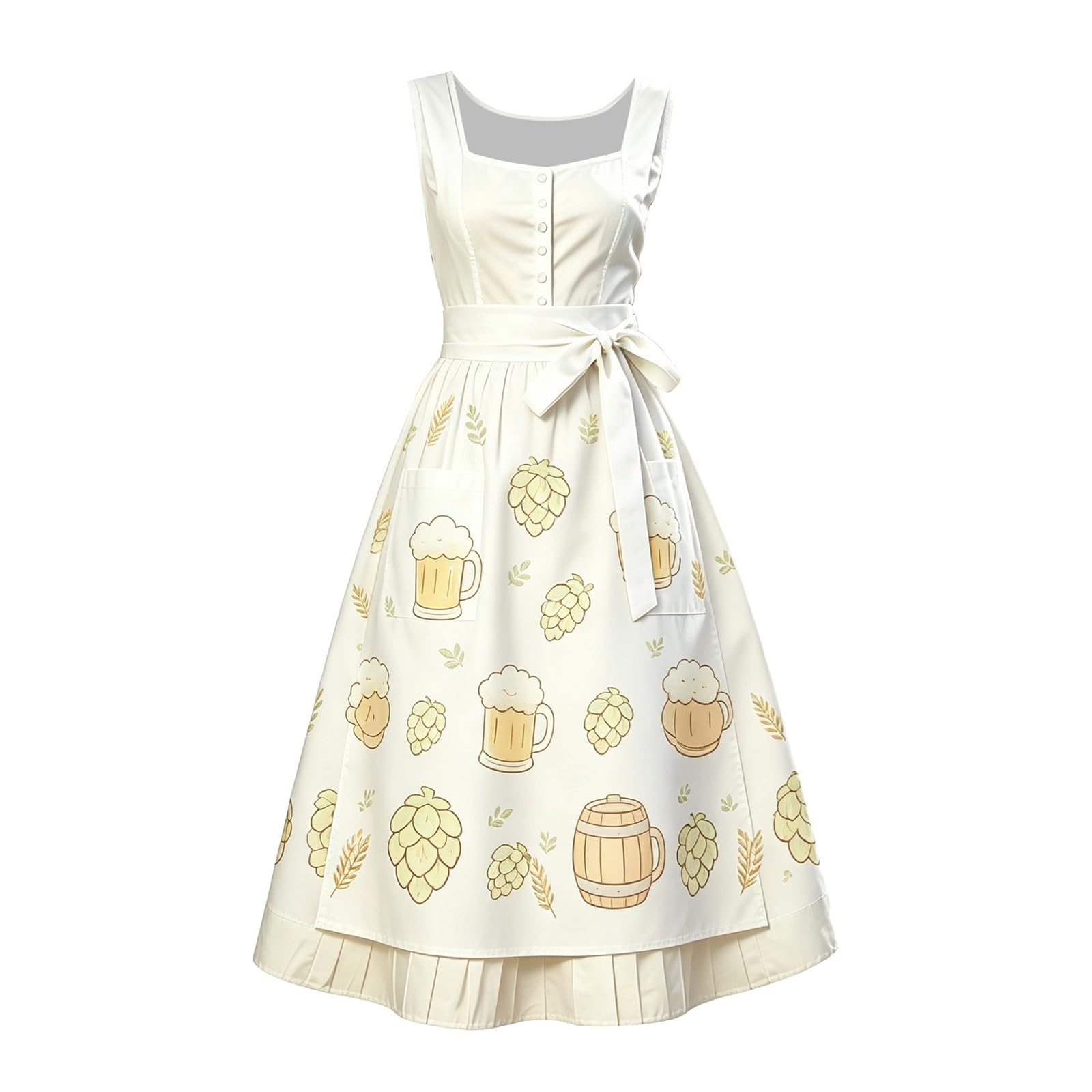Robe Longue Style bière française, cintrée à la Taille, idéale pour Un Festival de bœuf.