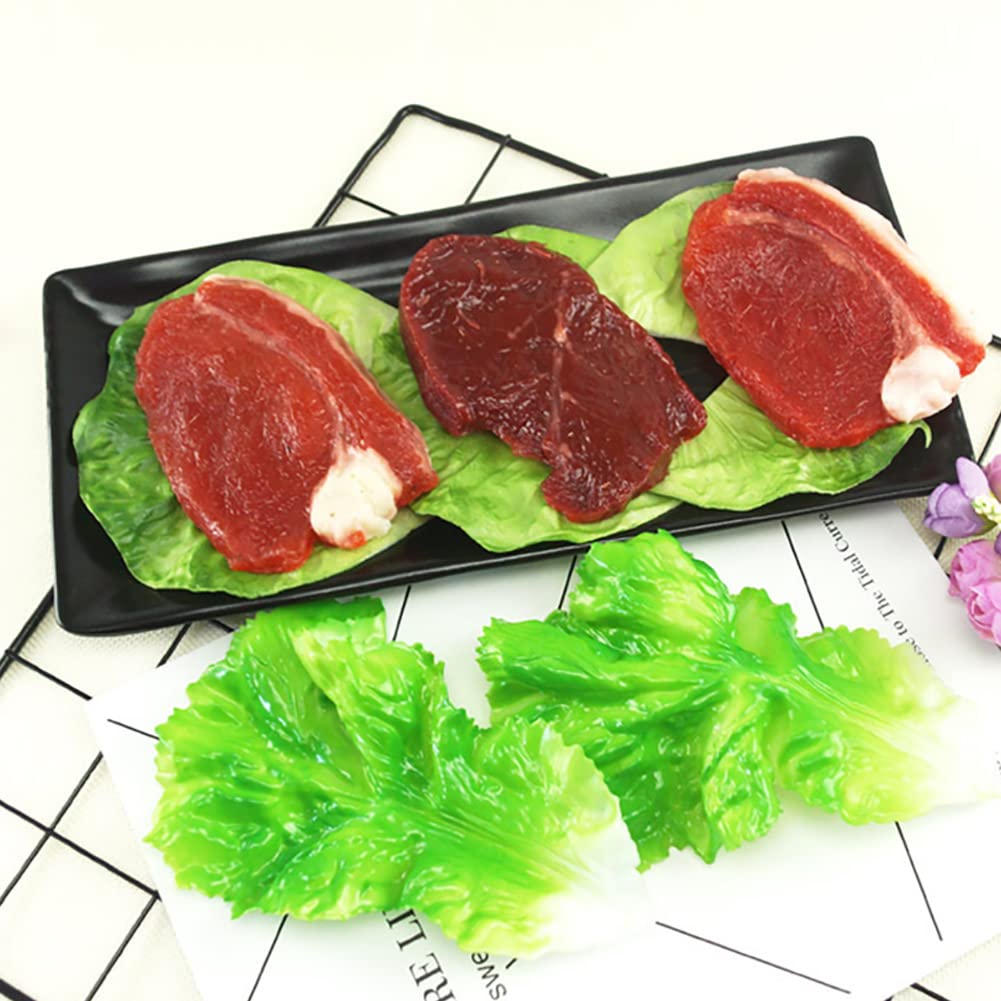 DOYIFUN Künstliche Schweinefleisch Steak Rohes Rindfleisch Lebensechtes Fleisch für Tisch Schrank Display Küche Dekoration Restaurant Fotografie Requisiten 2 Stück Küche, Haushalt & Wohnen