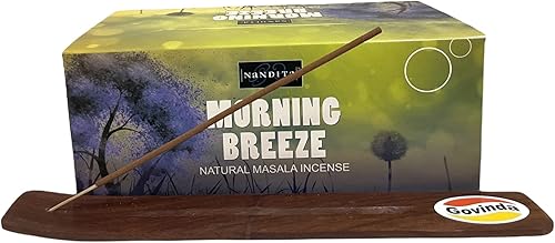 Miniatura 7 de Govinda Paquete de soporte para varillas de incienso con varillas de incienso Nandita, 12 cajas x 0.53 oz (meditación de Mantra)