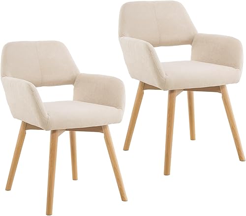 YEEFY Juego de 2, 4 y 6 sillas de comedor modernas de mediados de siglo, cómodas sillas decorativas tapizadas para cocina, comedor, sala de estar,