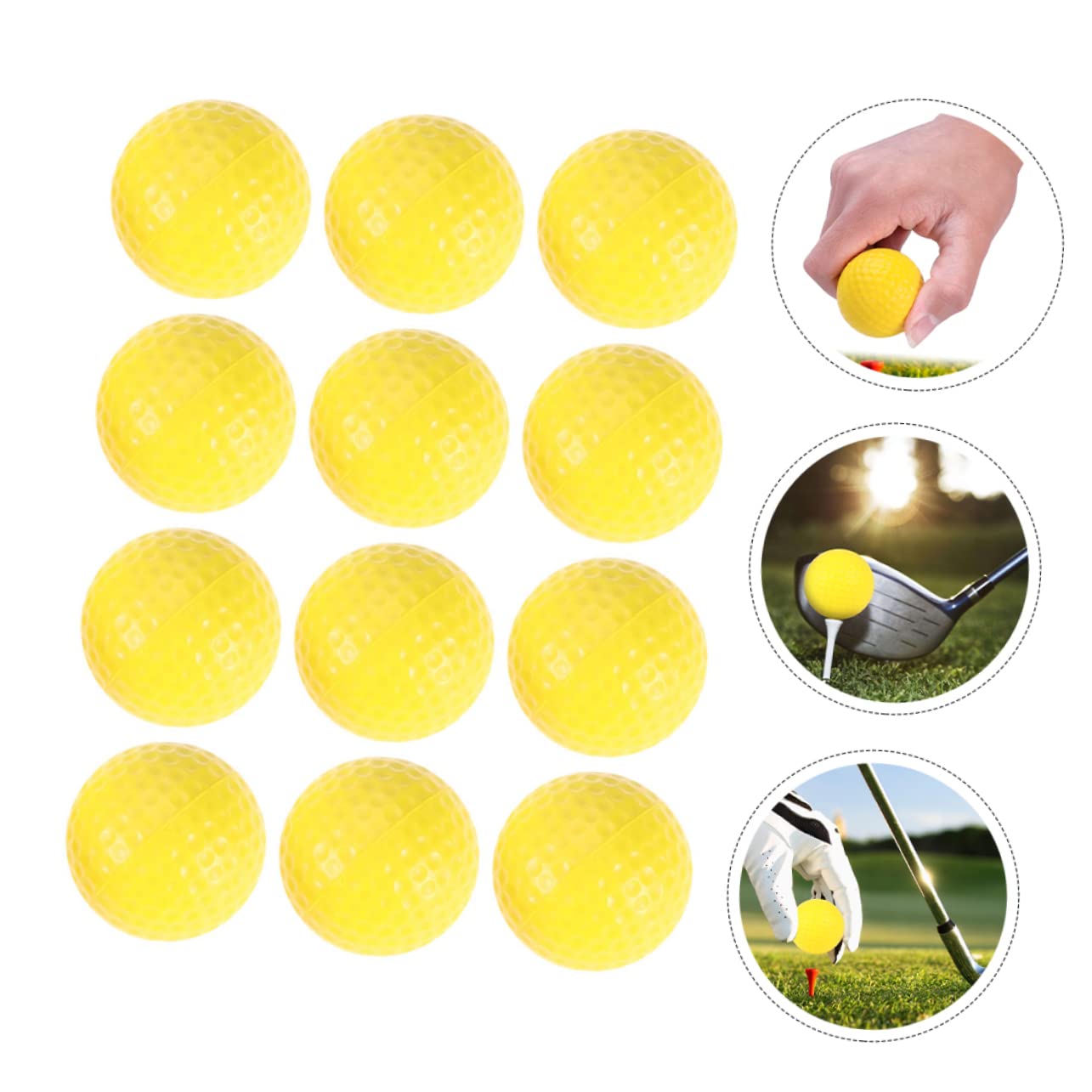BESTonZON Golf Trainingsbälle Schaumstoff Für Indoor Training Gelb Für Golf Übungen Kleinem Und Einfach Zu Transportieren