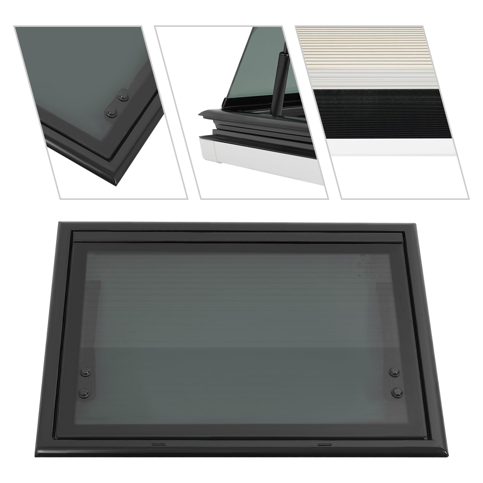 Wohnmobil Fenster, Wohnwagen Fenster RV-Ausstellfenster, RV-Wohnmobilfenster Mit Integriertem Rollo Und Fliegengitter, Camper Fenster FüR Wohnwagen Van Camper (500x350mm)