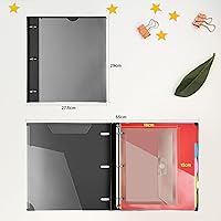 Vista 7 de WOT I Telescoping Project Organizer, Refillable Binder with Dividers and Pockets, 13 Pocket Folders, 1 Inch 3 Ring Binder, Black