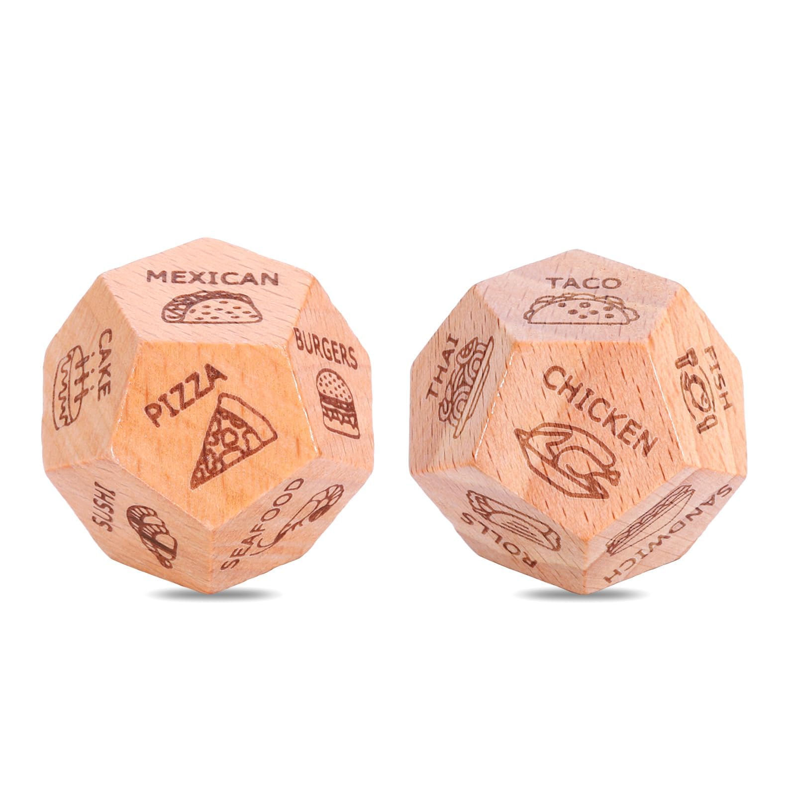 Anniversary Date Night Ideas Couple Gifts for Him Her Boyfriend Girlfriend 2Pcs Food Decider Dice 5th Anniversary Wedding Gifts for Husband Wife for