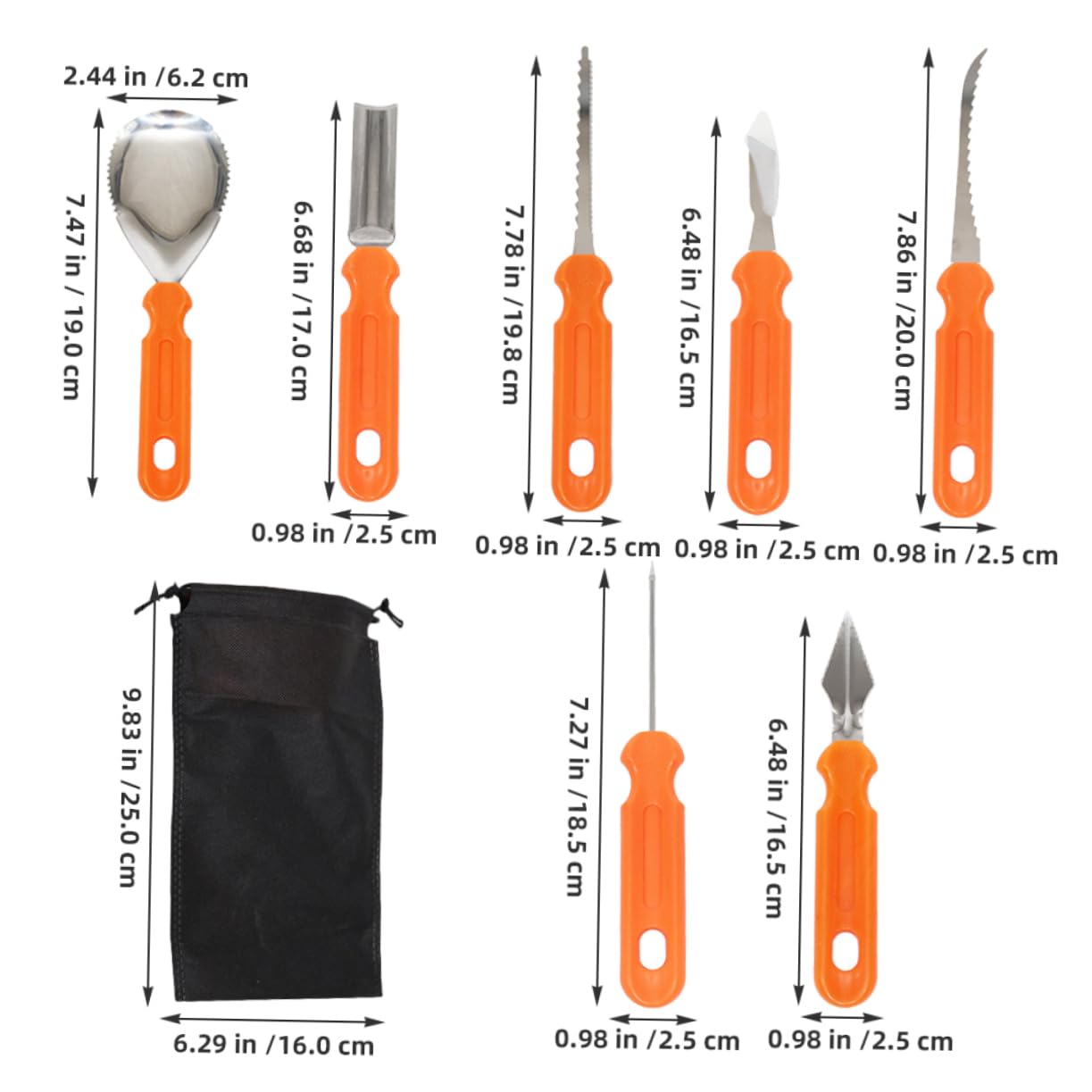 OSALADI 7 Pcs Pumpkin Carving Set Halloween Tools Punkpim Cutting Kit Halloween Pumpkin Carver Halloween Pumpkin Carving Party Kit Pumpkin Carver Kit Pumpkin Making Tool Stainless Steel