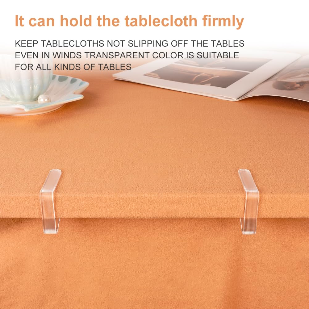 AUAUY 27 Piezas Sujeta Manteles para Mesas, Transparentes Plastico Sujeta Manteles de Mesa Exterior, Sujeta Manteles, Pinzas Sujeta Manteles, Pinzas Mantel Mesa Exterior Plastico para Interior