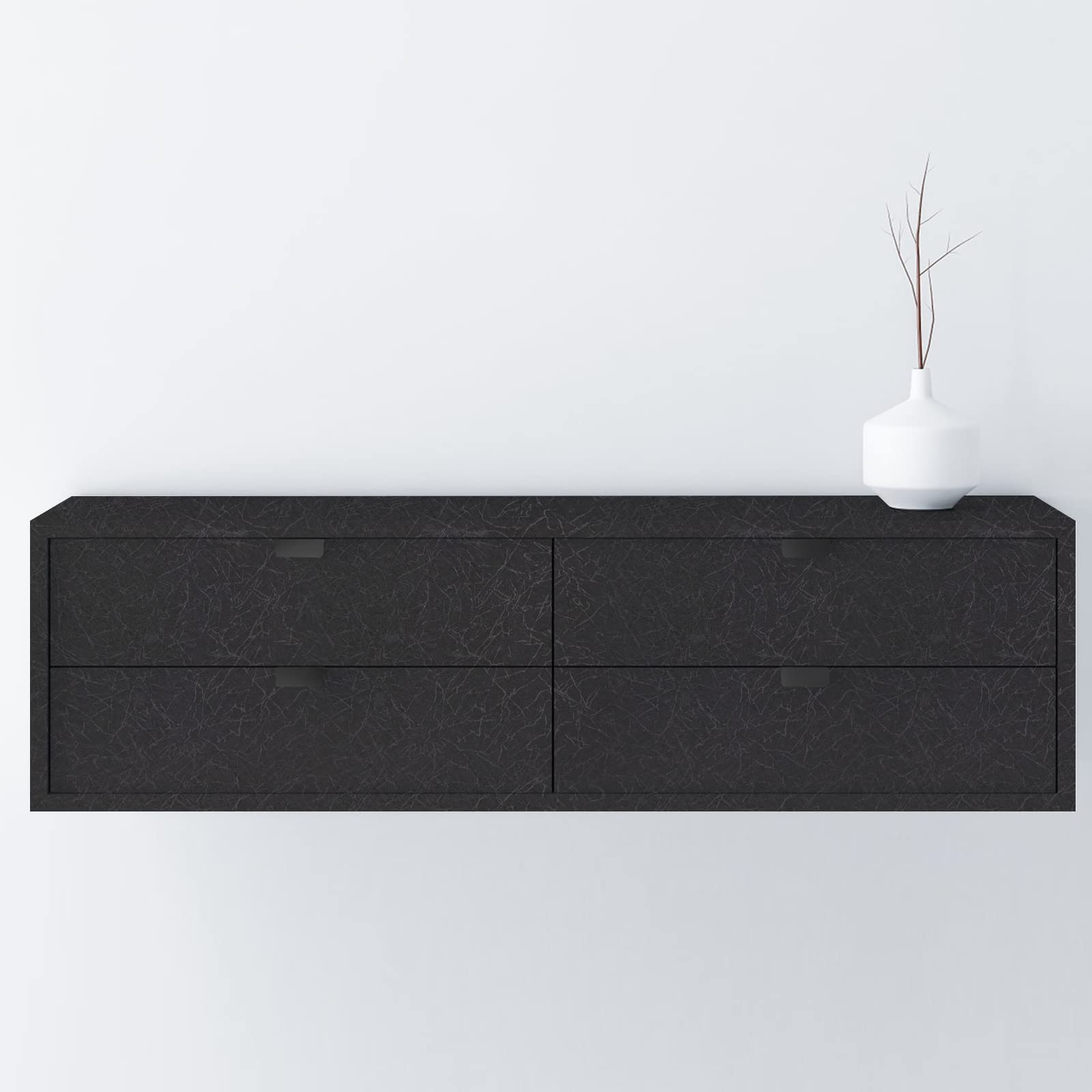 Carta Adesiva Per Mobili Legno Nero - Pellicola PVC Impermeabile 30x200cm Abyssaly - Foto 10