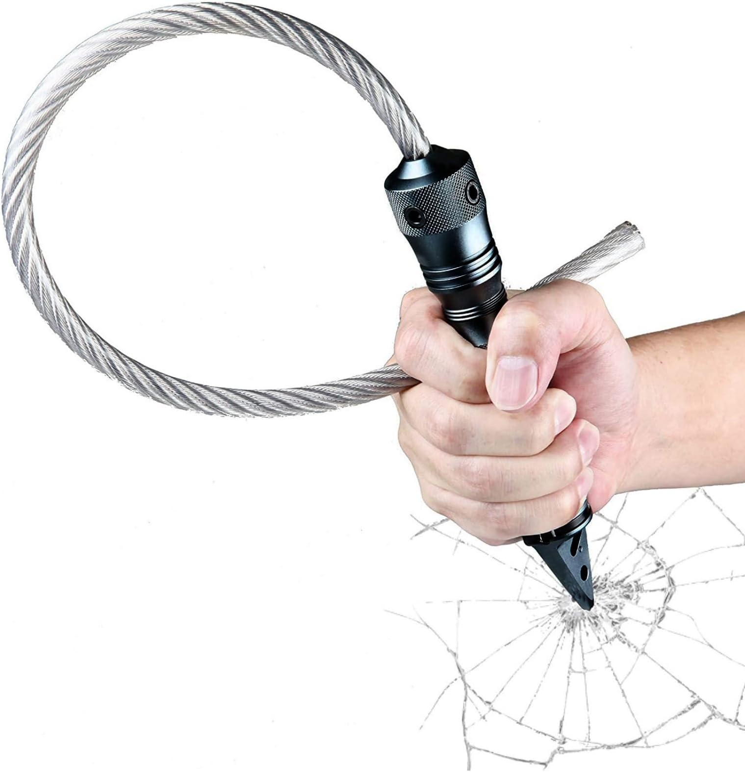 Multifunctional multi-purpose wire whip, portable self-defence tactical whip for running, fitness bodybuilding-UK01