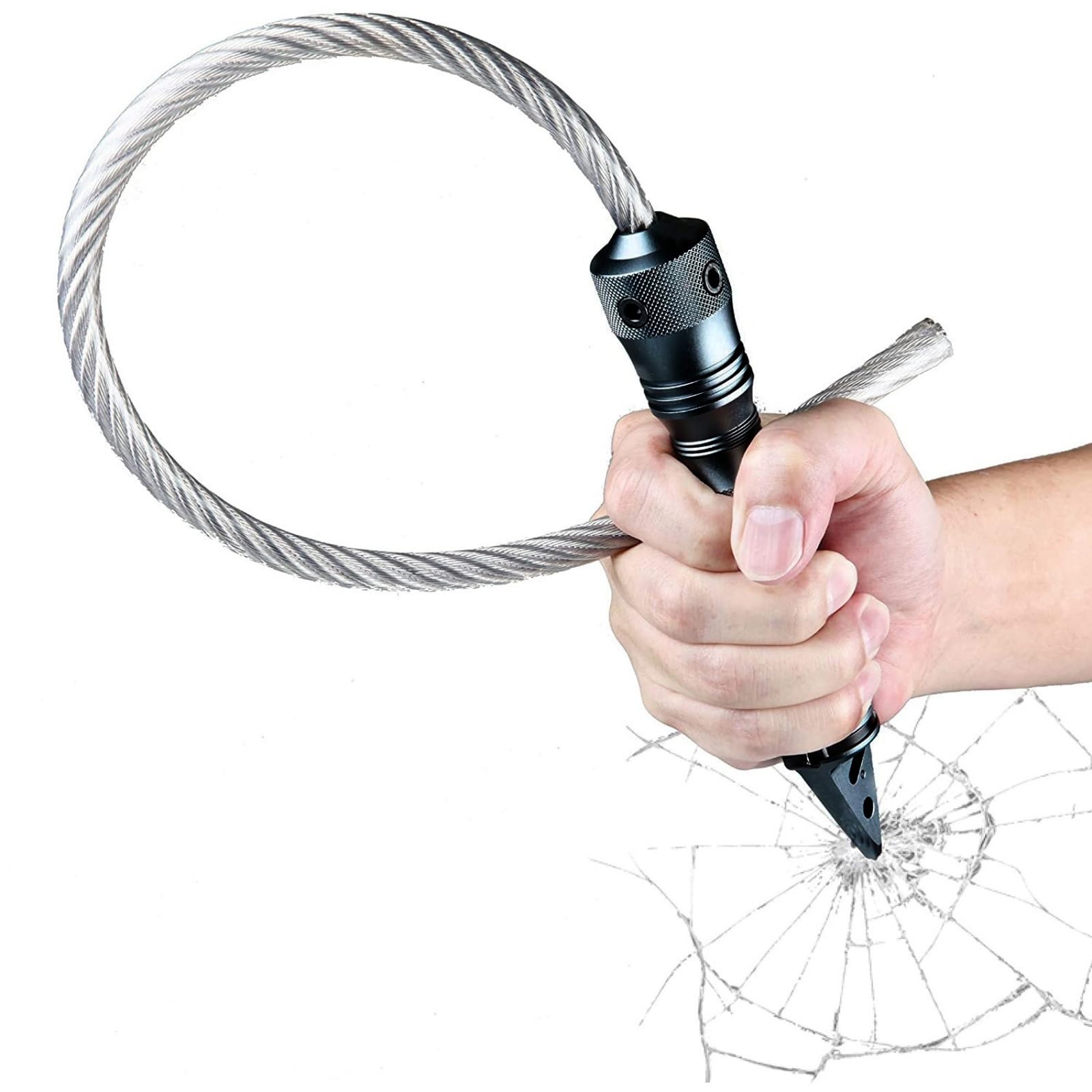 Multifunctional multi-purpose wire whip, portable self-defence tactical whip for running, fitness bodybuilding-UK01