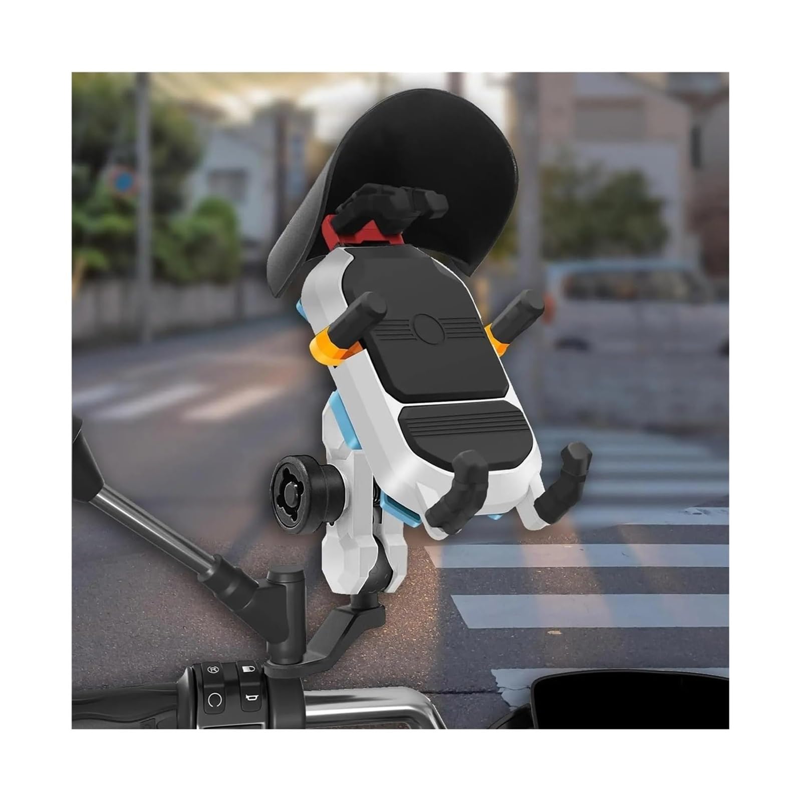 pour Moto Support Navigation GPS pour Vélo Moto 4,7pouces 7,2pouces Support GPS Navigation Téléphone Silicone Absorption Socle