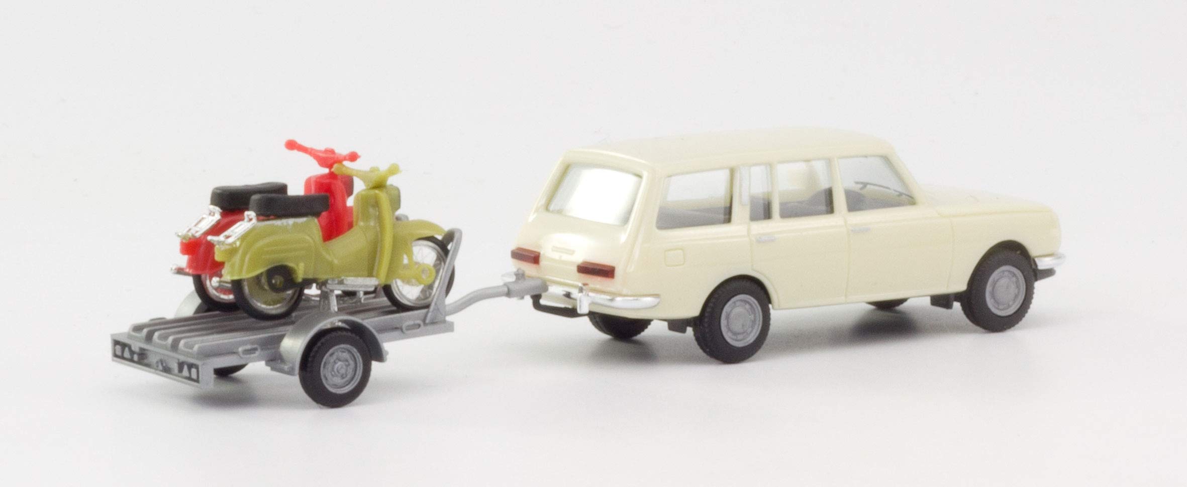 Herpa Wartburg 353 Tourist mit Anhänger und 2X Simson