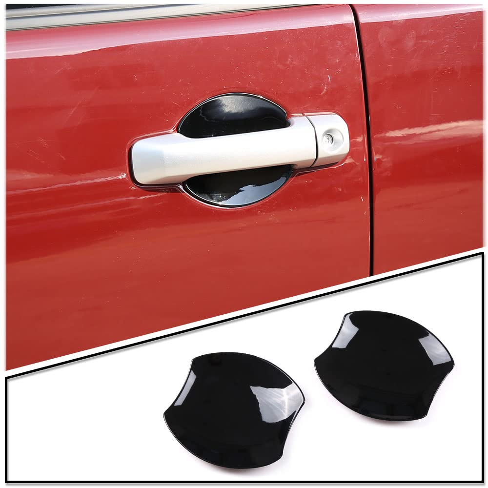 ABS styl z włókna węglowego zewnętrzna klamka do samochodu osłona miski wykończenia naklejki ochronne zamiennik do Toyota FJ Cruiser 2007-2021 akcesoria samochodowe błyszcząca czerń