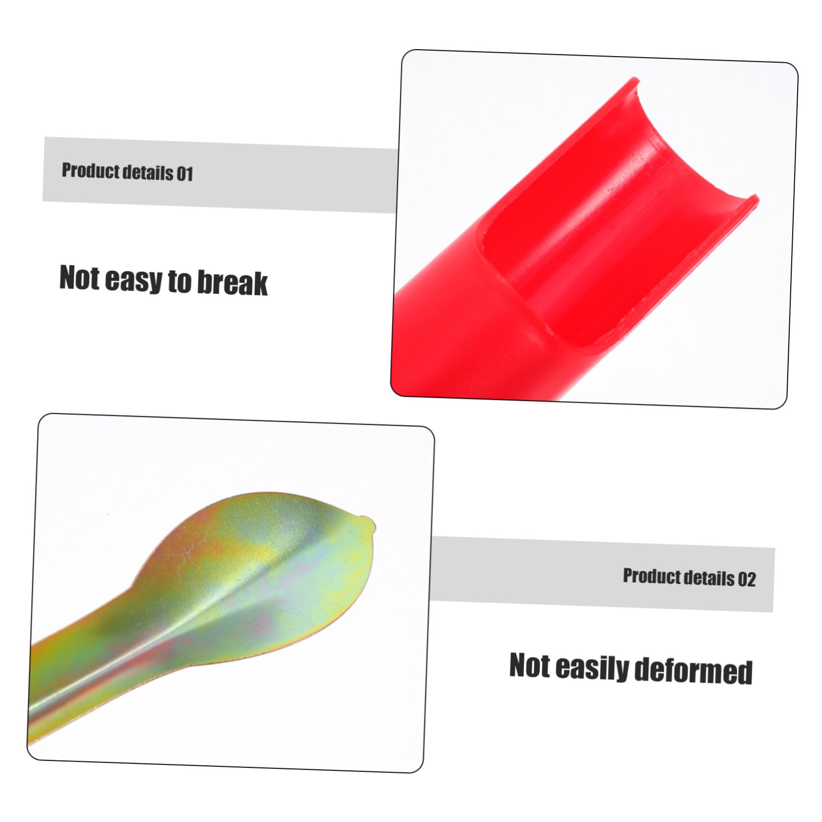 2 Plegables para Caña de Pescar de 32 Cm en Plástico y Metal, Diseño Compacto para Pesca en Hielo y Orilla, Color Rojo, Reduce Fatiga