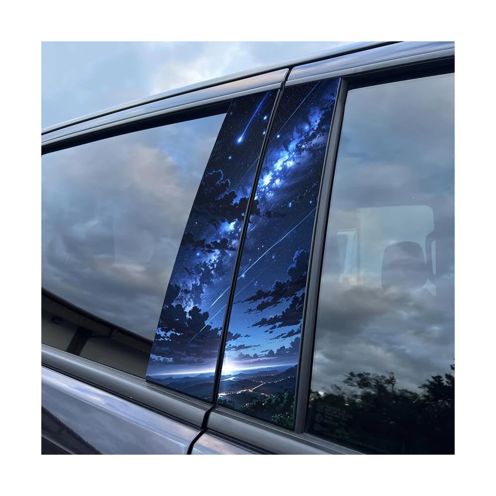 Bertdcx One Color Door Pillar Window Trim Anti Scratch Doomsday Sticker Auto Parts