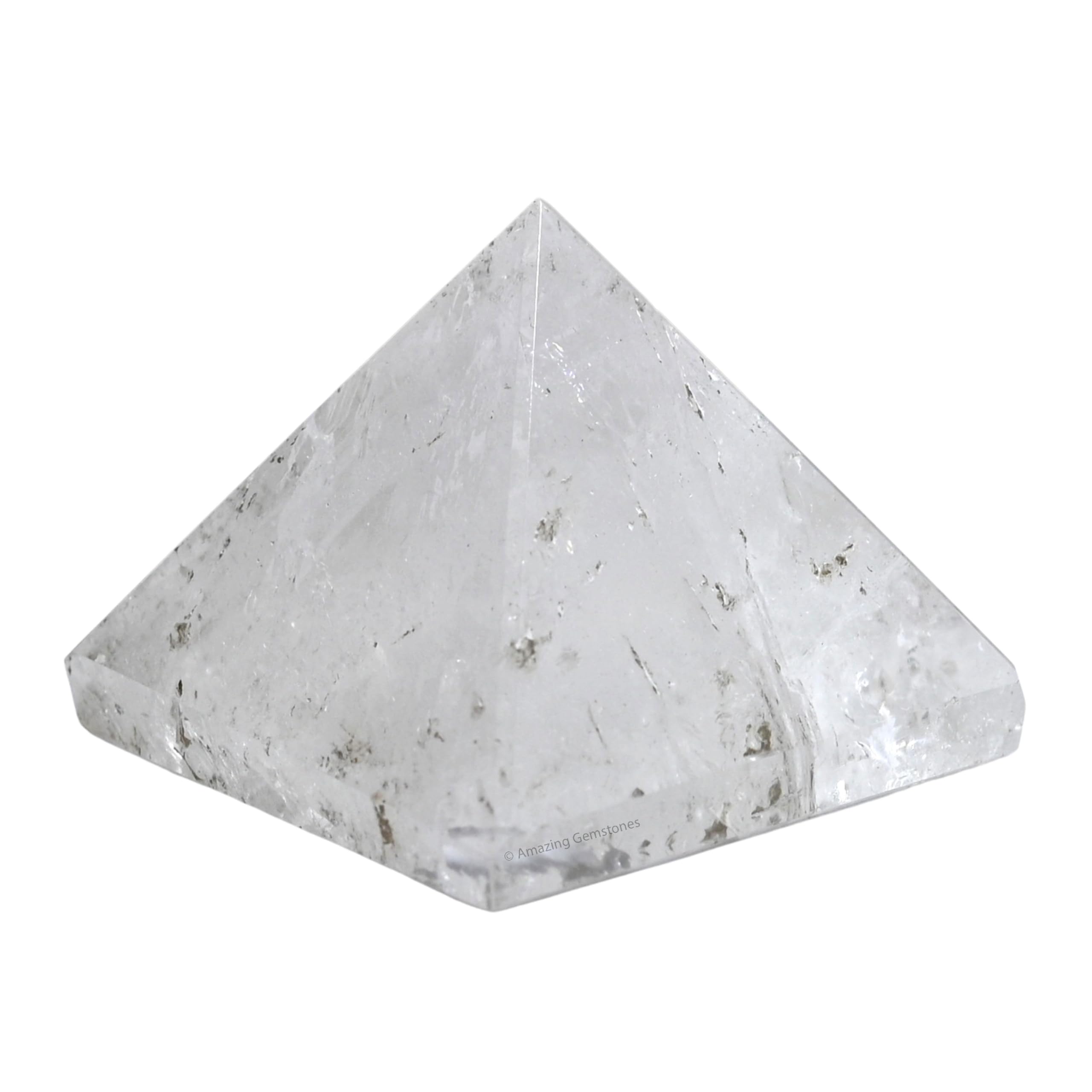 Pyramide de Cristal de Quartz Clair 5 cm - Cadeaux en cristal de qualité supérieure pour les passionnés de cristaux de guérison - équilibrage énergétique et décoration spirituelle cadeaux de Noël.