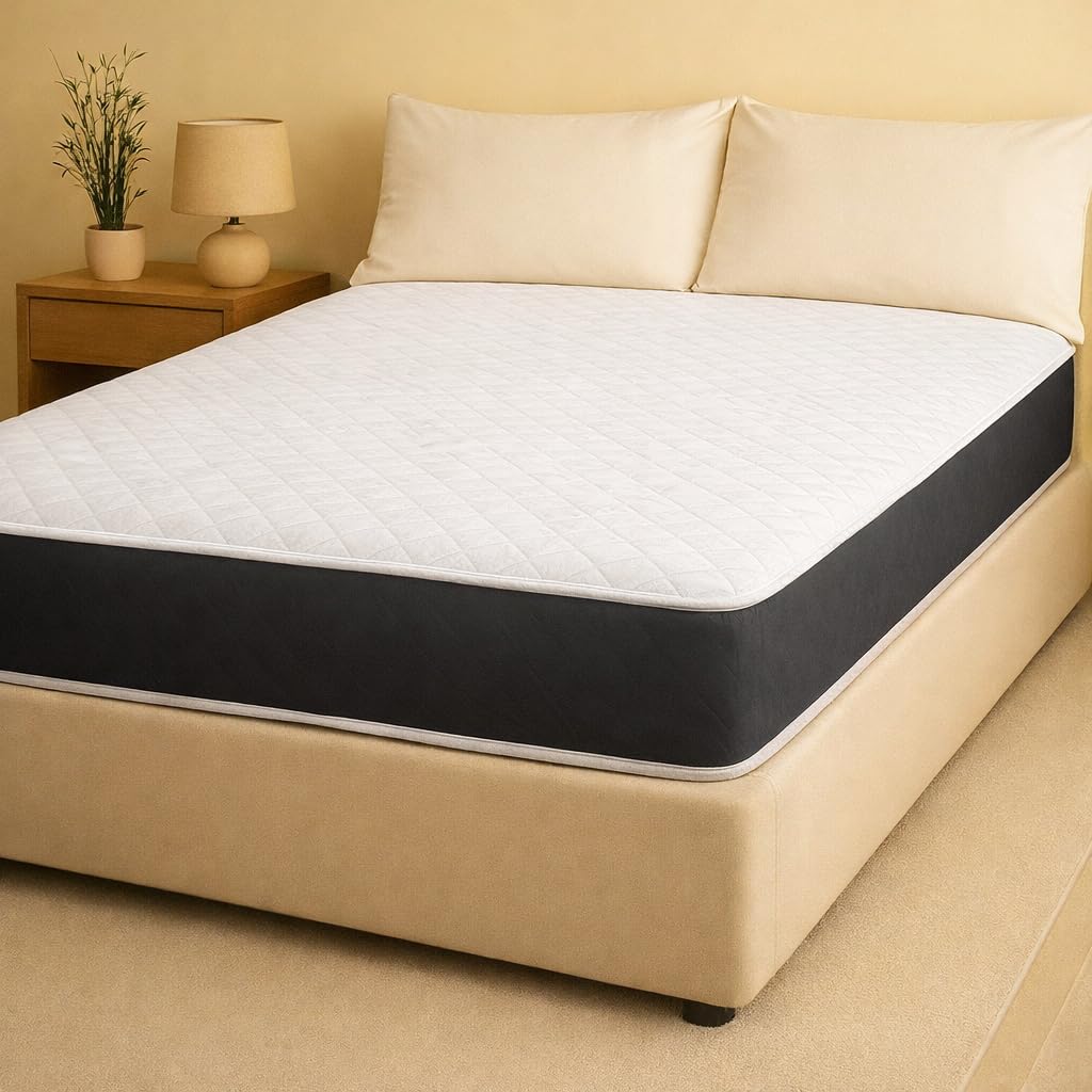 Resti Sleep Black Diamond Mattress, Medium-Soft Comfort, Bonnell Spring, Hypoallergenic with Breathable Cover, 3-Layer Construction (Small Double)