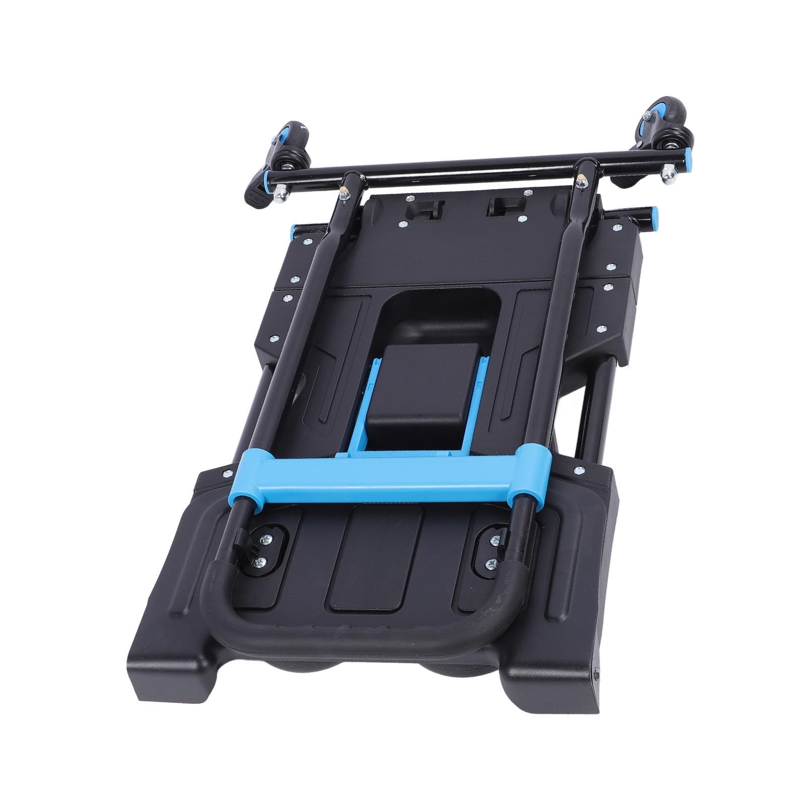 Headerbs Carrello Pieghevole 2 in 1, Carrello Pieghevole in Acciaio PP TPR, capacità 150 Kg, Maniglia Retrattile, 4 Ruote, Portatile per Ufficio Supermercato Shopping Campeggio all'aperto
