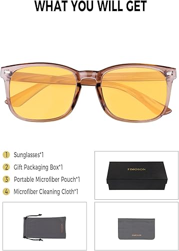 Miniatura 7 de Night Driving Glasses for Men Women, Anti Glare Polarized Yellow Lens Night Vision Glasses for NighttimeRainyFoggy