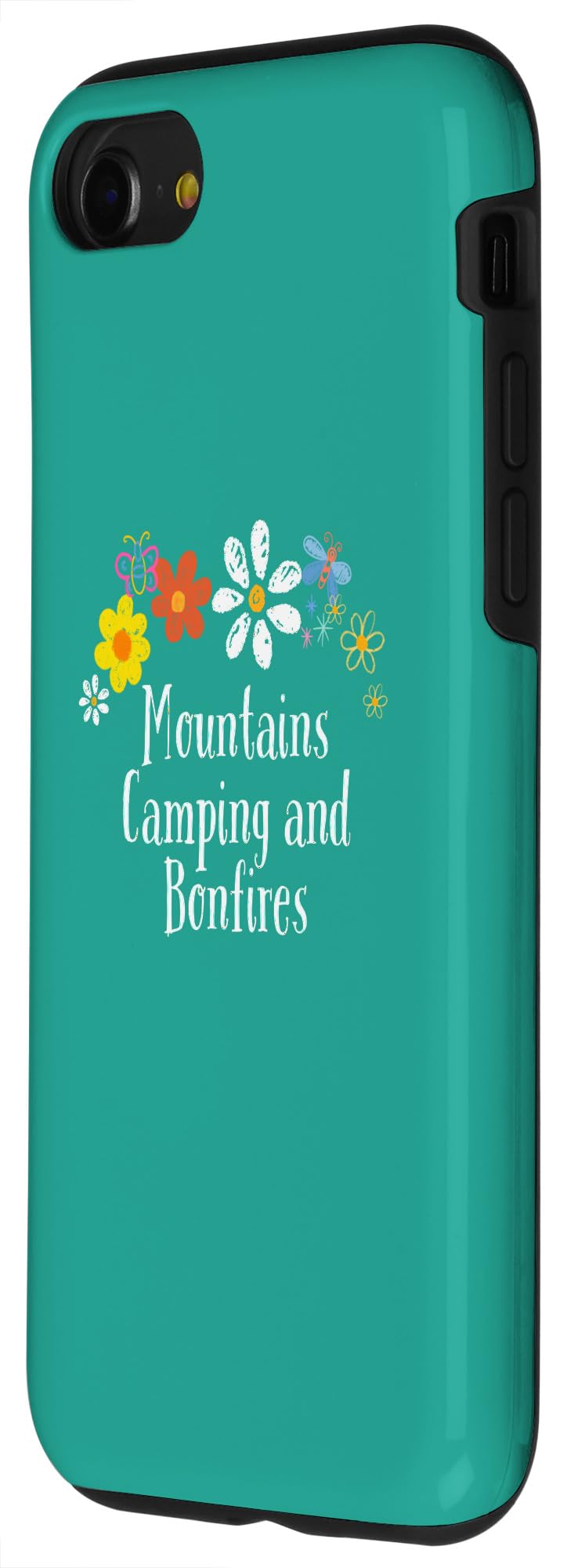 iPhone SE (2020) / 7 / 8 Funny Flowers Graphic Mountains Camping and Bonfires Saying Case - Image 2
