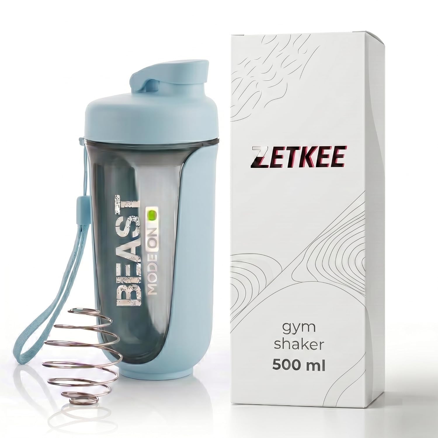 Gym Shaker Bottle 500 ml | Shaker for Gym with Mixing Mesh | Leak Resistant Protein Shaker Bottle for Fitness Workout Sports | Plastic Shaker Bottles (Blue)-image-46