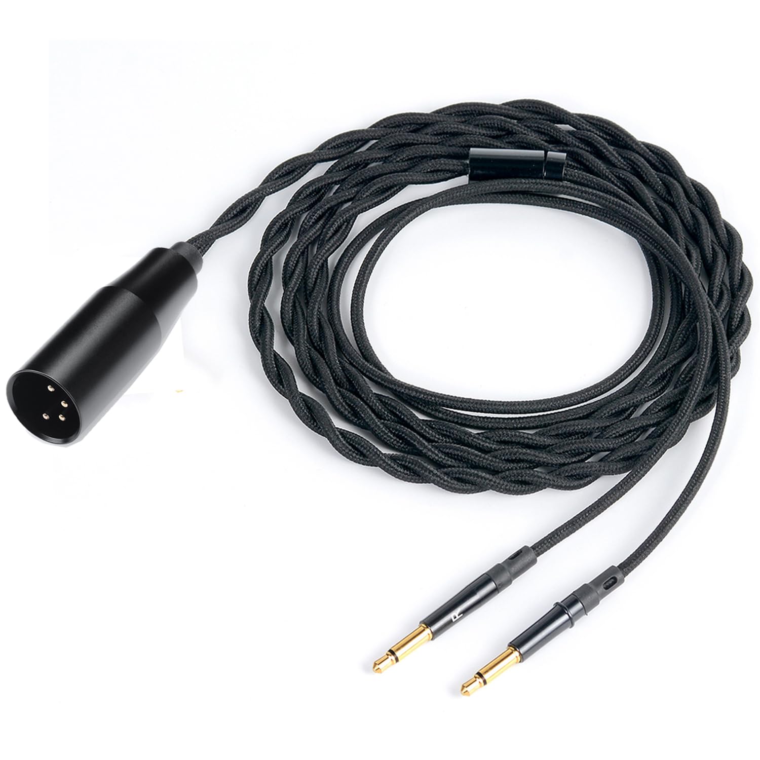 Fezzlo Balanced Cable Replacement for Hifiman Sundara HE4XX HE400SE Meze 99 Classics,Denon AH-D7200 Headphones 4PIN-XLR to Dual 3.5mm 6.5ft 4PIN-XLR