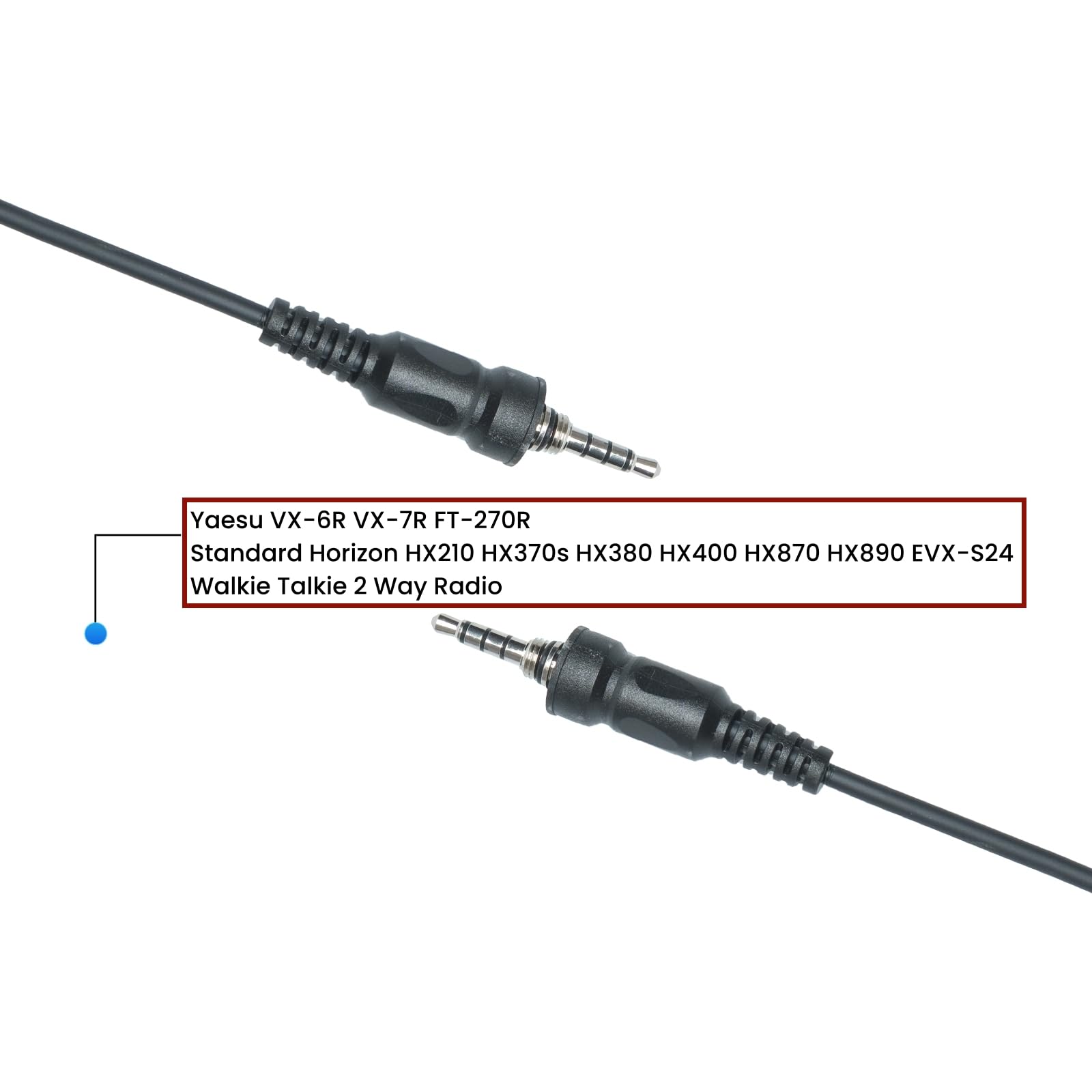 Auriculares de tubo acústico con micrófono PTT compatibles con Yaesu VX-6R VX-7R FT-270R, Standard Horizon HX210 HX370s HX380 HX400 HX870 HX890 EVX-S24 Walkie Talkie de 2 vías